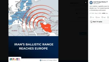 “Raketat e Iranit arrijnë deri në Athinë e Vjenë”, deklarata e Ministrisë së Jashtme e Izraelit, publikojnë hartën: Kapin të gjithë Ballkanin