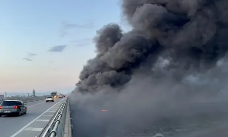 Re të zeza tymi mbulojnë zonën e Milotit, shkak dyshohet djegia masive e gomave