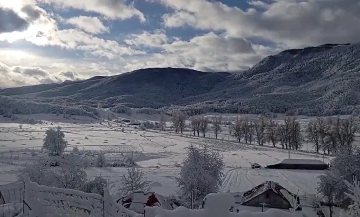 Reshje dëbore në Elbasan, deri në 25 cm trashësi në disa fshatra