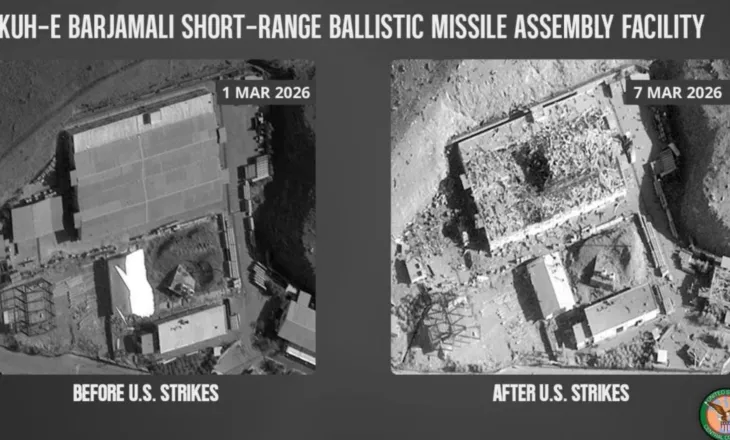 SHBA publikon fotot e objektit iraniane të prodhimit të raketave, baza duket plotësisht e shkrumbuar pas sulmeve amerikane