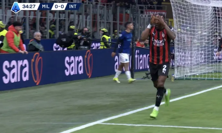 Shënon ai që pritej më së paku, vendos një mbrojtës në pjesën e parë të derbit Milan-Inter (video)