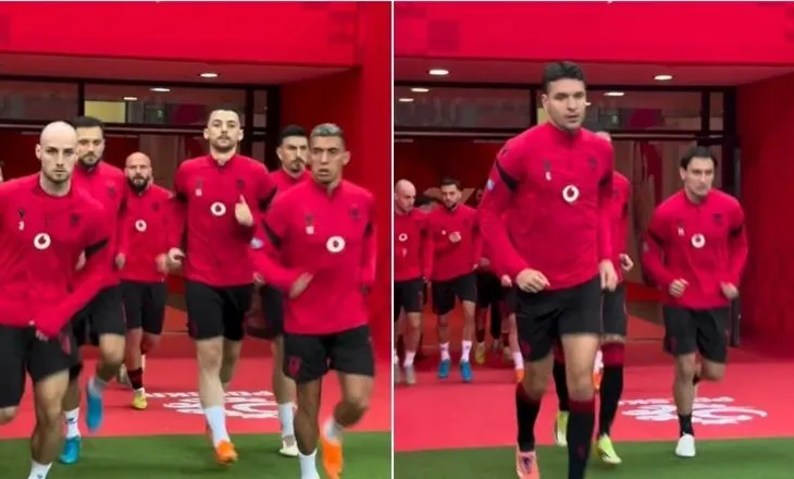 Si e presin tifozët Kombëtaren kuqezi gjatë daljes në fushën e blertë në Varshavë (VIDEO)