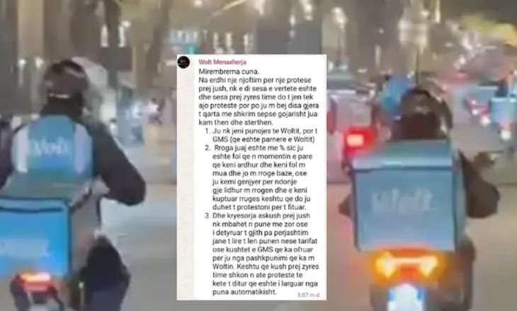 SKANDALI/ Menaxherja e deleguar e Wolt presion motorristëve, zbulohen mesazhet hakmarrëse për protestuesit