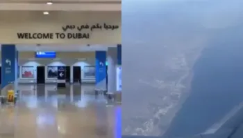 Skena të rralla: pamje nga një fluturim për në Dubai mes krizës së luftës