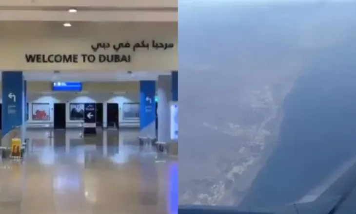 Skena të rralla: pamje nga një fluturim për në Dubai mes krizës së luftës