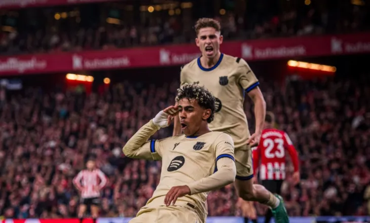Super Lamine Yamal! Barcelona del me 3 pikë të arta nga transferta delikate ndaj Athletic Bilbao (video)