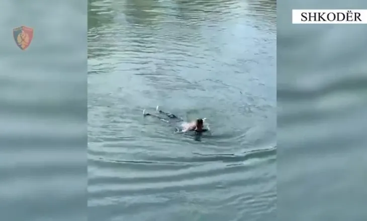 Tentoi të mbytej në lumin Buna, momenti kur 59-vjeçarja shpëtohet nga punonjësit e policisë në Shkodër