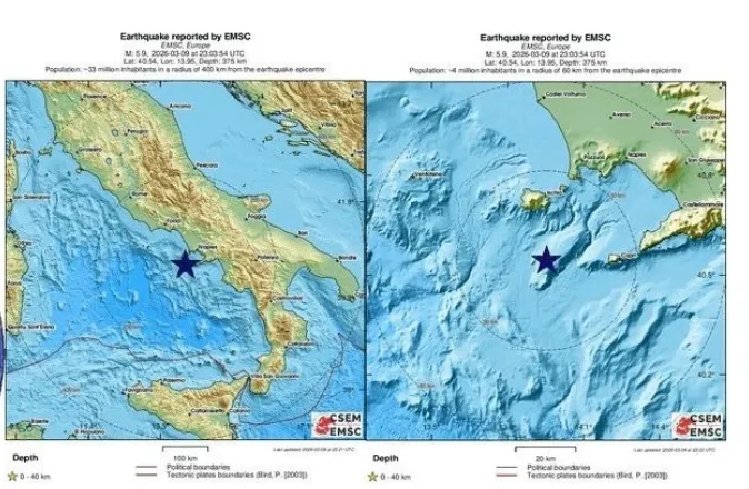 Tërmet i fuqishëm 6 ballë godet Italinë