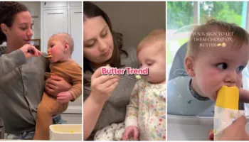 Trendi i fundit në TikTok: Prindërit po i ushqejnë foshnjat e tyre me gjalpë, por çfarë thonë ekspertët