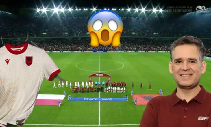 “Uau, çfarë është kjo kryevepër?”! Gazetari në Portugali mahnitet nga fanella e re e Shqipërisë, do të përdoren me Poloninë