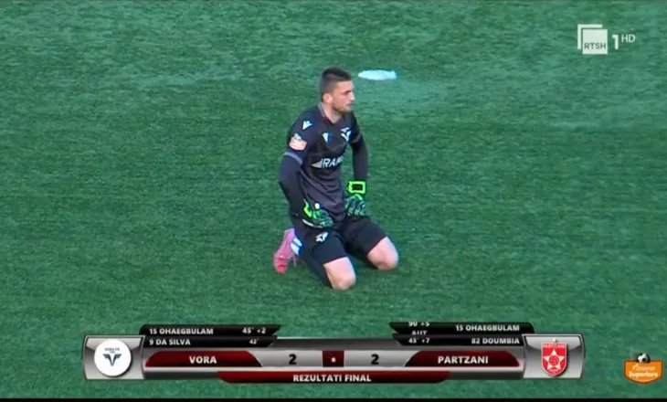 VIDEO/ Emocione të mëdha në ndeshjen e Superiores, Partizani barazon me 10 lojtarë kundër Vorës