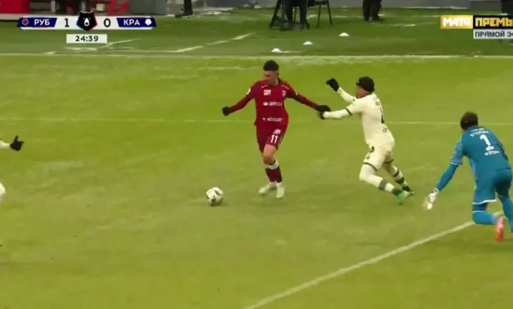 VIDEO/ Super Nazmi Gripshi! Lojtari i Shqipërisë shkëlqen te ekipi i Mirlind Dakut, shënon gol me finesë që në debutim