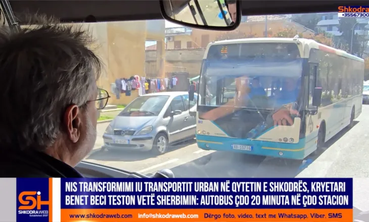 VIDEO – Transporti urban në Shkodër në fazë përmirësimi, çdo 20 minuta do të ketë një autobus…