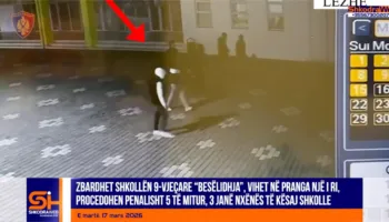 VIDEO – Zbardhet vjedhja në shkollën “Besëlidhja”, arrestohet 22- vjeçari, procedohen 5 të mitur…
