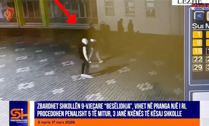 VIDEO – Zbardhet vjedhja në shkollën “Besëlidhja”, arrestohet 22- vjeçari, procedohen 5 të mitur…
