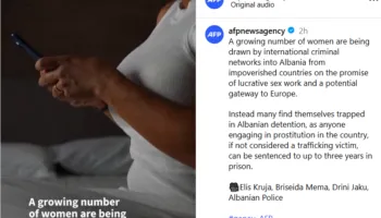 Viktima të trafikimit/ AFP: Vajzave të huaja u premtohet punë, por përfundojnë në burg