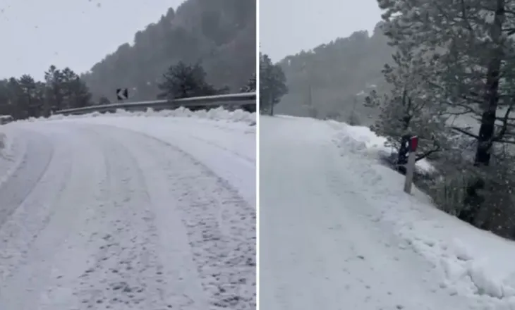 Zbardhet Qafa e Llogarasë, reshje dëbore me intensitet të ulët deri në mesatar