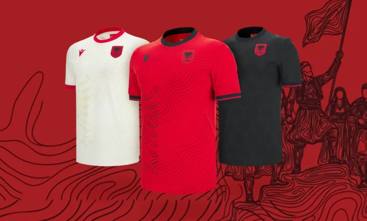 Zbulohen fanellat e reja të Shqipërisë, të krijuara nga Macron (foto)