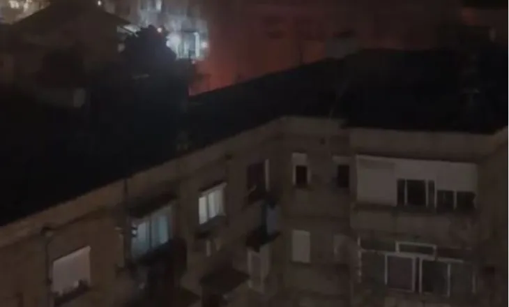 Zjarr në Tiranë, përfshihet nga flakët pallati te “Ali Demi” (Detaje)