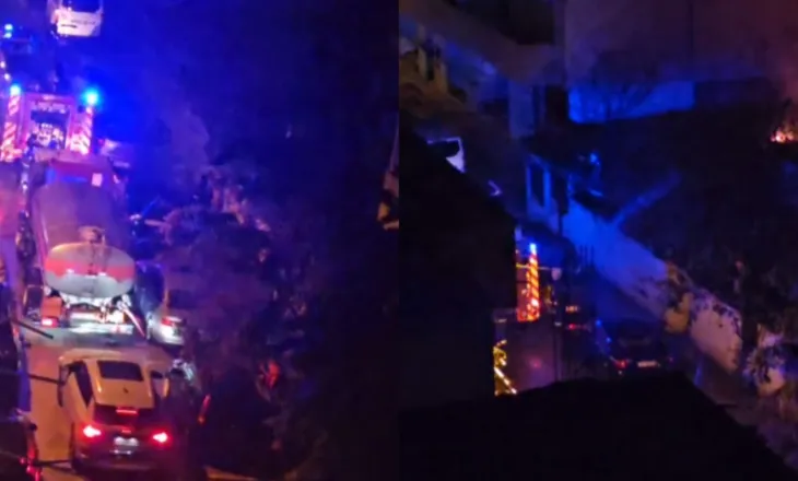 Zjarri përfshin një shtëpi mes pallateve në Durrës, panik në zonë, ndërhyjnë zjarrfikësit