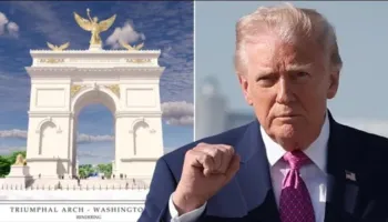 76 metra i lartë dhe me statuja të arta, zbulohet projekti i Harkut të Triumfit të presidentit Trump