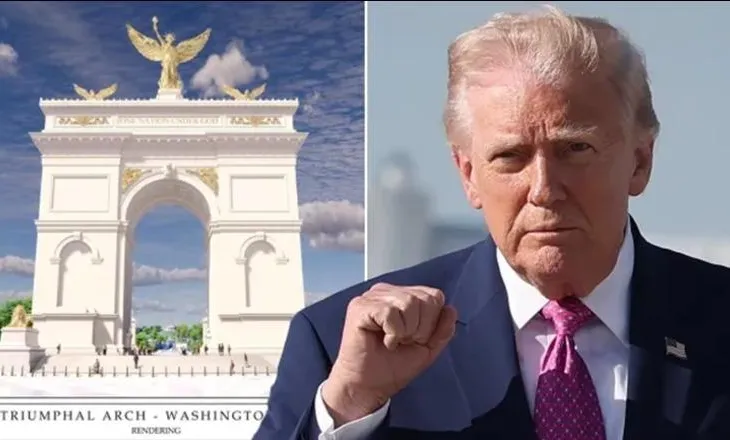 76 metra i lartë dhe me statuja të arta, zbulohet projekti i Harkut të Triumfit të presidentit Trump