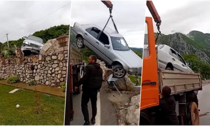 Aksident i frikshëm në Klos, makina përplaset me murin