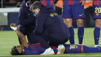 Barcelona, Lamine Yamal ndez sirenat e alarmit. Shënon me penallti dhe dëmtohet, rrezikon botërorin