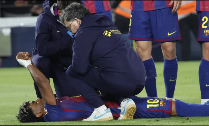 Barcelona, Lamine Yamal ndez sirenat e alarmit. Shënon me penallti dhe dëmtohet, rrezikon botërorin