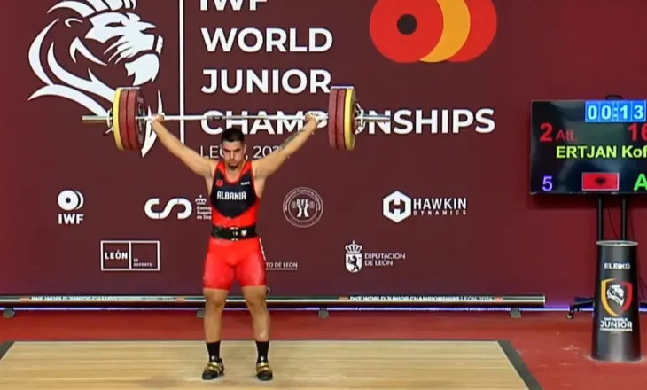 Ertjan Kofsha realizon vetëm një provë në Europianin e peshëngritjes, renditet i gjashti në shtytje