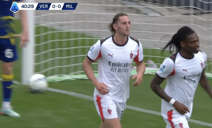 Kritikat i bëjnë mirë, Leao reagon me asist. Rabiot gjen golin, Milan e mbyll në avantazh pjesën e parë në Verona (video)