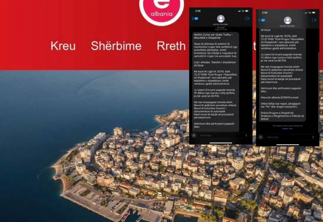 Mashtrim i ri me SMS në emër të e-Albania për “gjobat e makinës”, policia paralajmëron qytetarët