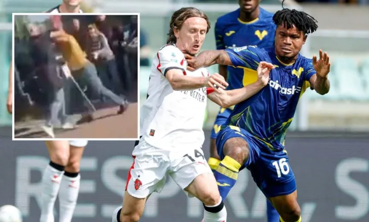 Ndodh në Serie A pas Verona-Milan. Tifozi i kërkon foto, sulmuesi e refuzon dhe përleshet me të (video)