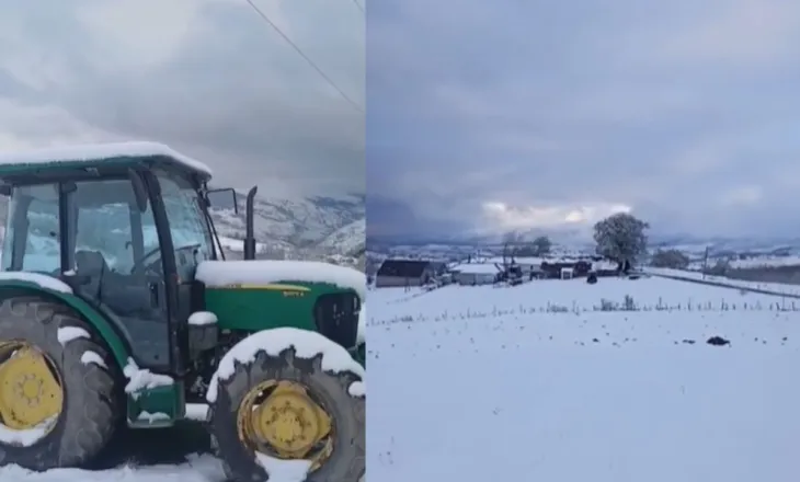 Pranverë me dëborë/ Zbardhen zonat malore të Kukësit, nuk shkaktohen probleme në qarkullim