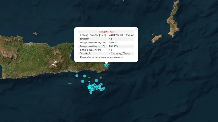 Tërmet 5.7 i shkallës Rihter në Kretë, sizmologët: Pasgoditje të pritshme, nuk ka arsye për panik