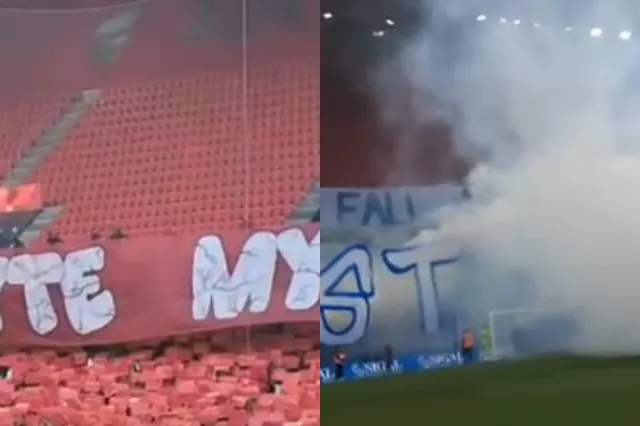 Tifozët ndezin derbin kryeqytetas me banderola/ Bardheblutë: Qëndrojmë mbi të gjithë! (VIDEO)