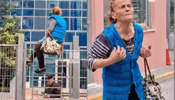 VIDEO / “Më kanë marrë pronën”/ Gruaja nga Kurbini hipën mbi hekurat e SPAK, nxirret me forcë nga punonjësit e sigurisë