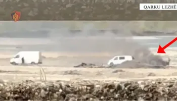 VIDEO / Ndotën lumin Mat duke djegur kabllo e goma, procedohen 2 persona