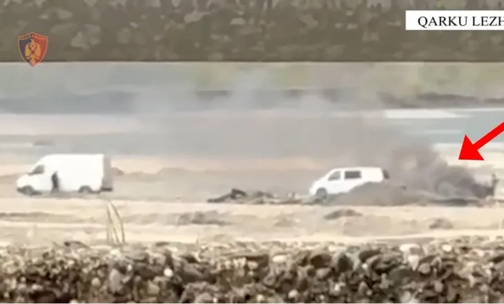 VIDEO / Ndotën lumin Mat duke djegur kabllo e goma, procedohen 2 persona