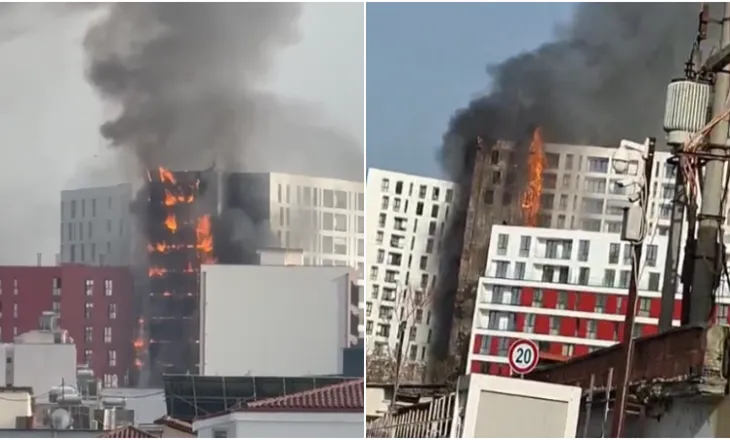 Zjarri masiv në pallatin në Tiranë, QSUT: 4 qytetarë dhe 3 zjarrfikës po trajtohen për asfiksi