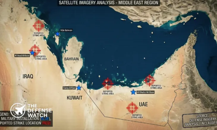 “16 baza ushtarake të goditura”, CNN: Shumica e instalimeve amerikane në Lindjen e Mesme janë dëmtuar rëndë nga Irani