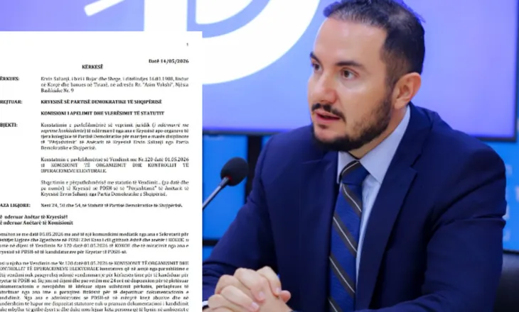 5 ditë nga gara e 23 majit, Salianji ankimon përjashtimin nga gara për kreun e PD