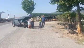 Aksident në aksin Lushnje-Fier, makina përplaset me pemën, plagoset shoferja