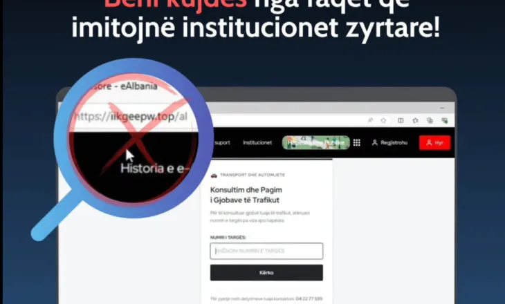 AKSK paralajmëron qytetarët: Kujdes nga faqet e rreme që imitojnë e-Albania, rrezikohen të dhënat personale
