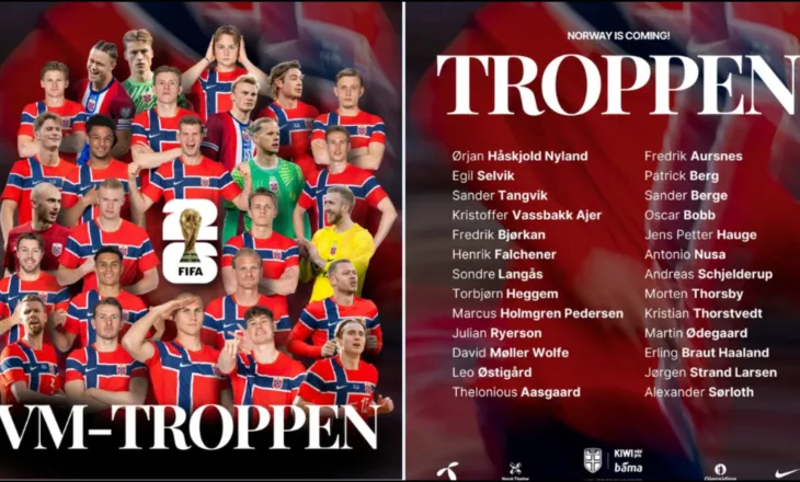 Botërori 2026/ Norvegjia publikon listën e lojtarëve, Haaland ‘kërcënon’ Mbappe