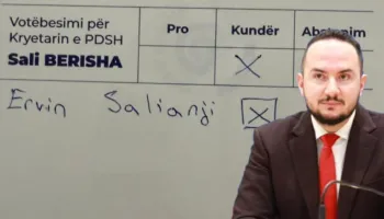 “Demokratët bojkotuan Berishën”, Salianji publikon fletët ku disa nga anëtarët e partisë kanë votuar për të