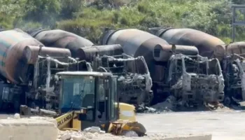 Detaje nga djegia e katër betoniereve në Vlorë, policia sekuestron kamerat e sigurisë