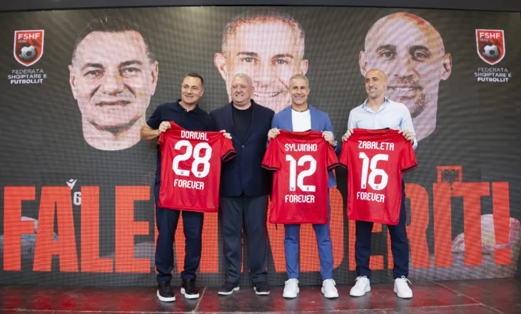Eventi i mirënjohjes për trajnerin Sylvinho dhe stafin, Duka: Derën në Shqipëri do ta keni gjithmonë të hapur