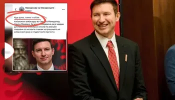 Faqja nacionaliste maqedonase shpërthen ndaj ambasadorit Meidani: Shko në shtëpi! Të q* fisin!