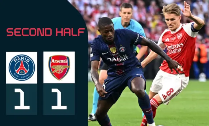 Finalja e Champions League/ PSG-Arsenal shkon në shtesë, emocionet nuk kanë fund në Vizion Plus